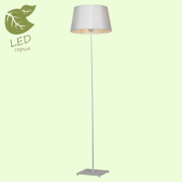 LUSSOLE MILTON Торшер, цвет основания - белый, плафон - ткань (цвет - белый), 1x10W E27, GRLSP-0516