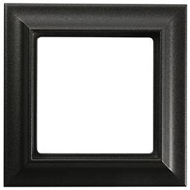 Рамка 1-пост; Eco Profi  Standart; термопласт; черный матовый, EPS481SWM