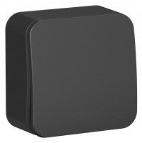 BLANCA О/У 1-клавишный ВЫКЛЮЧАТЕЛЬ (cх.1) изолирующая пластина, 10А, 250B, АНТРАЦИТ