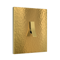 Fontini Выключатель 1-клавишный, цвет Martele Golden, тумблер - золото , Fontini, серия Font barcelona Bridge