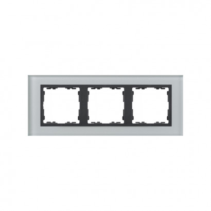 Simon 82837-35 S82N Рамка 3-ная, серый - графит (стекло)
