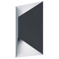 93994 Уличный светодиодный светильник настенный PREDAZZO, 2х2,5W(LED), нерж. сталь, антрацит, белый