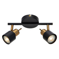 Arte Lamp ALMACH, Светильник потолочный, цвет арматуры - черный, цвет плафона/декора - ЧЕРНЫЙ, 2х50W GU10, A1906PL-2BK