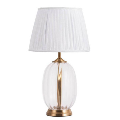 Arte Lamp BAYMONT, Светильник настольный интерьерный, цвет арматуры - ПОЛИРОВАННАЯ МЕДЬ, цвет плафона/декора - КРЕМОВЫЙ, 1х60W E27, A5017LT-1PB
