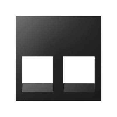 Simon 400 Черный Адаптер без шторок 2 RJ45 Infra+, 40015189-038