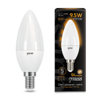 Лампа Gauss Свеча 9.5W 890lm 3000К E14 LED 1/10/100, 103101110 Лампа Gauss Свеча 9.5W 890lm 3000К E14 LED 1/10/100, 103101110