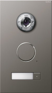 255120 Gira Дверная видеодомофонная станция Сталь на 1 абонента 255120 Gira Дверная видеодомофонная станция Сталь на 1 абонента