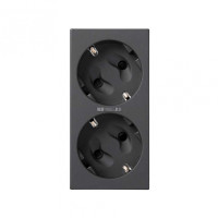 Simon Cima 500 Графит Накладка на 50002432-039, 50002472-039 с визором для LED индикатора, 50х100мм,, 50011841-038