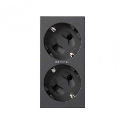 Simon Cima 500 Графит Накладка на 50002432-039, 50002472-039 с визором для LED индикатора, 50х100мм,, 50011841-038