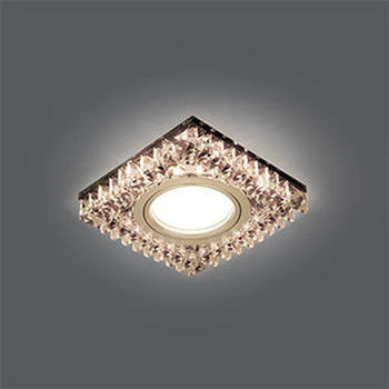 Светильник Gauss Backlight BL031 Квадрат. Черн.Кристал/Хром, Gu5.3, LED 2700K 1/40, BL031