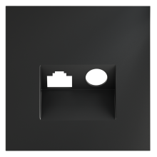 Накладка для розетки TV+RJ45 кат. 6, S70 (графит), VLS002707 Накладка для розетки TV+RJ45 кат. 6, S70 (графит), VLS002707
