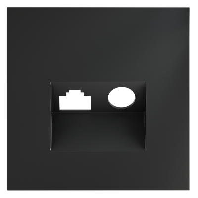 Накладка для розетки TV+RJ45 кат. 6, S70 (графит), VLS002707