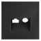Накладка для розетки TV+RJ45 кат. 6, S70 (графит), VLS002707