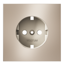 Накладка для розетки с заземлением, S70 Metal (платина), VLSM000610