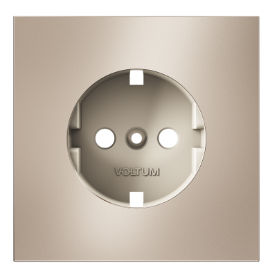 Накладка для розетки с заземлением, S70 Metal (платина), VLSM000610