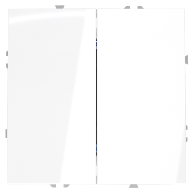 Перекрестный переключатель встраиваемый VOLTUM S70 двухклавишный 10А, (белый глянцевый), VLS020501