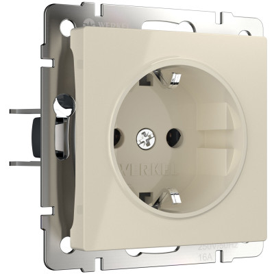 Werkel W1171303/ Розетка с заземлением, безвинтовой зажим (слоновая кость), a051478