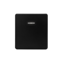 Выключатель ROUND 1 кл перекрестный (переключатель) с подсветкой 10А с/у оникс KRANZ, KR-78-0718-3