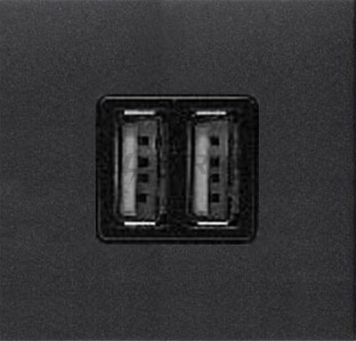 N2285 AN - Механизм USB зарядного устройства, 2М, 2х750 мА / 1х1500 мА, серия Zenit, цвет антрацит - 2CLA228500N1801