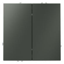 Проходной переключатель встраиваемый VOLTUM S70 двухклавишный 10А, (титан), VLS020306