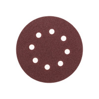 Диск абразивный на ворсовой основе, на липучке, перфорированный, P80, 125мм, 10 шт. KRANZ, KR-91-1166