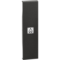 KG01PN Bticino LIVING NOW. Лицевая панель с символом "нагреватель" для выключателей и переключателей 1 модуль.Цвет Черный., KG01PN