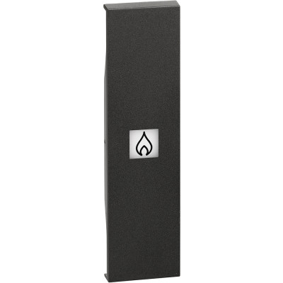 KG01PN Bticino LIVING NOW. Лицевая панель с символом "нагреватель" для выключателей и переключателей 1 модуль.Цвет Черный., KG01PN