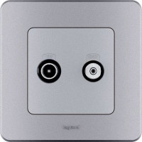 Legrand Inspiria ТВ розетка, цвет алюминий