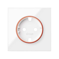 Simon 10000037-130 Накладка розетки Schuko UPS цвета белый глянец S100