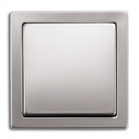ABB Выключатель 1-клавишный, серия Pure сталь
