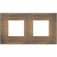 Vimar Накладка на Eikon Exe на 4 модуля (2+2) расстояние между центрами 71мм, сатинированная античная бронза, 22643.87 Vimar Накладка на Eikon Exe на 4 модуля (2+2) расстояние между центрами 71мм, сатинированная античная бронза, 22643.87