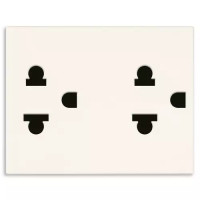 Vimar Due prese SICURY 2P+T USA+EU белая, 30249.B