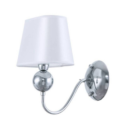 Arte Lamp TURANDOT, Бра, цвет арматуры - ХРОМ, цвет плафона/декора - БЕЛЫЙ, 1х60W E14, A4012AP-1CC