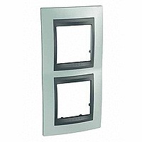 MGU66.004V.294 - UNICA TOP РАМКА 2-постовая, вертикальная, ГРАФИТ/ФЛЮОРИТ