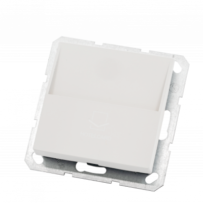 Выключатель Отельный карточный  с декоративной накладкой 10А, 250В, цвет белый глянцевый, G6209W, Jasmart