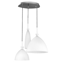 Lightstar 810130 (MD5011А-3W) Подвес AGOLA 3х40W E14 ХРОМ/БЕЛЫЙ (в комплекте)