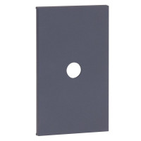 TV лицевая панель/вывод кабеля 2 модульная цвет-Грифель матовый Meiton, AL08M2