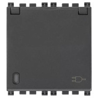 Vimar Розетка 2P+T 16A немецкий стандарт, с крышкой, серая - 19208.C.01, 19208.C Vimar Розетка 2P+T 16A немецкий стандарт, с крышкой, серая - 19208.C.01, 19208.C