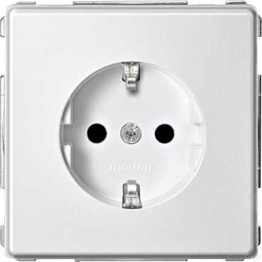 Aquadesign Розетка со шторками 2К+З 16А 250В~,  бел.