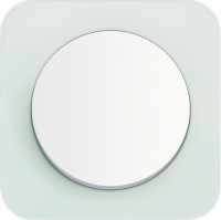 Berker Выключатель 1-клавишный, глянцевый белый/белое стекло, серия R.1 Berker Выключатель 1-клавишный, глянцевый белый/белое стекло, серия R.1