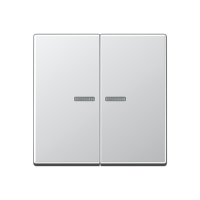 Клавиша для KNX кнопки, 2 группы, с окошком; дюропласт; алюминий, A102KO5AL