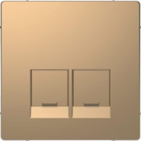 D-Life Накладка для 2-ных разъемов SE, с полем для надписи, шампань