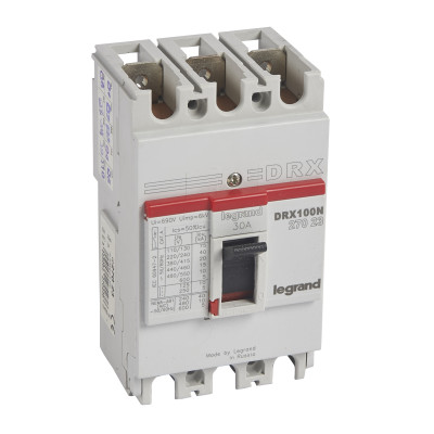 Legrand DRX125 термомагнитный 30A 3П 20KA, 027023