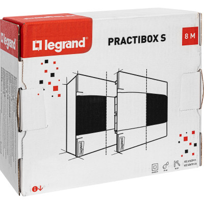 Legrand Practibox S Пластиковый щиток Встраиваемый (в полые стены) 1X8 Белая дверь, 134568