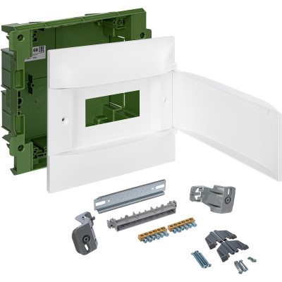 Legrand Practibox S Пластиковый щиток Встраиваемый (в полые стены) 1X8 Белая дверь, 134568