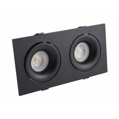 Denkirs DK2122-BK Встраиваемый светильник, IP 20, 50 Вт, GU10, черный, алюминий