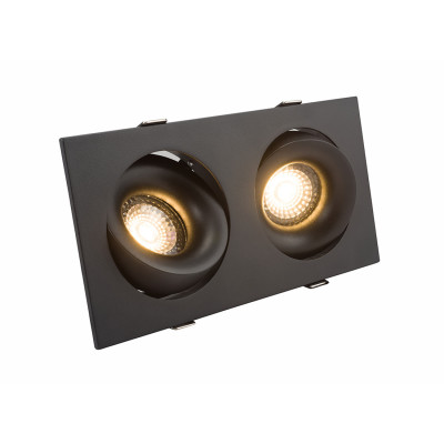 Denkirs DK2122-BK Встраиваемый светильник, IP 20, 50 Вт, GU10, черный, алюминий