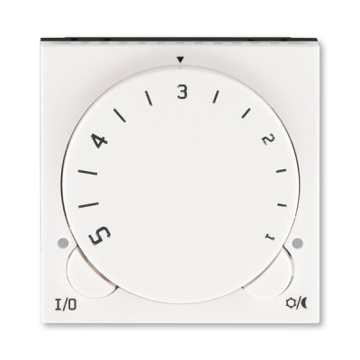 Терморегулятор ABB Levit универсальный с поворотной ручкой жемчуг / ледяной