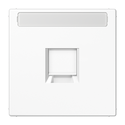 Плата (фиксация защёлкиванием) для одного модуля с полем для надписи; термопласт; белый, LS1969-15NAWEWW