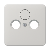 Крышка для SAT-TV-FM-розеток, фиксация винтом; термопласт; светло-серый; CD500, CD561SATLG